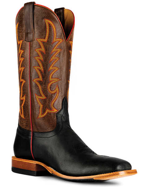 Image #1 - Horse Power Men's Flynn Western Performance Boots - Broad Square Toe, Black, hi-res