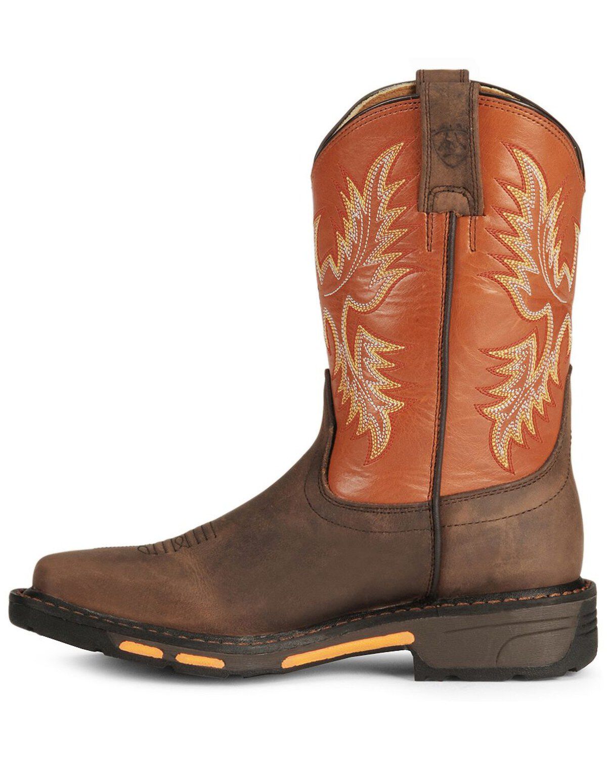 Image #3 - Ariat Boys' Earth WorkHog&reg; Western Boots - Square Toe, Earth, hi-res