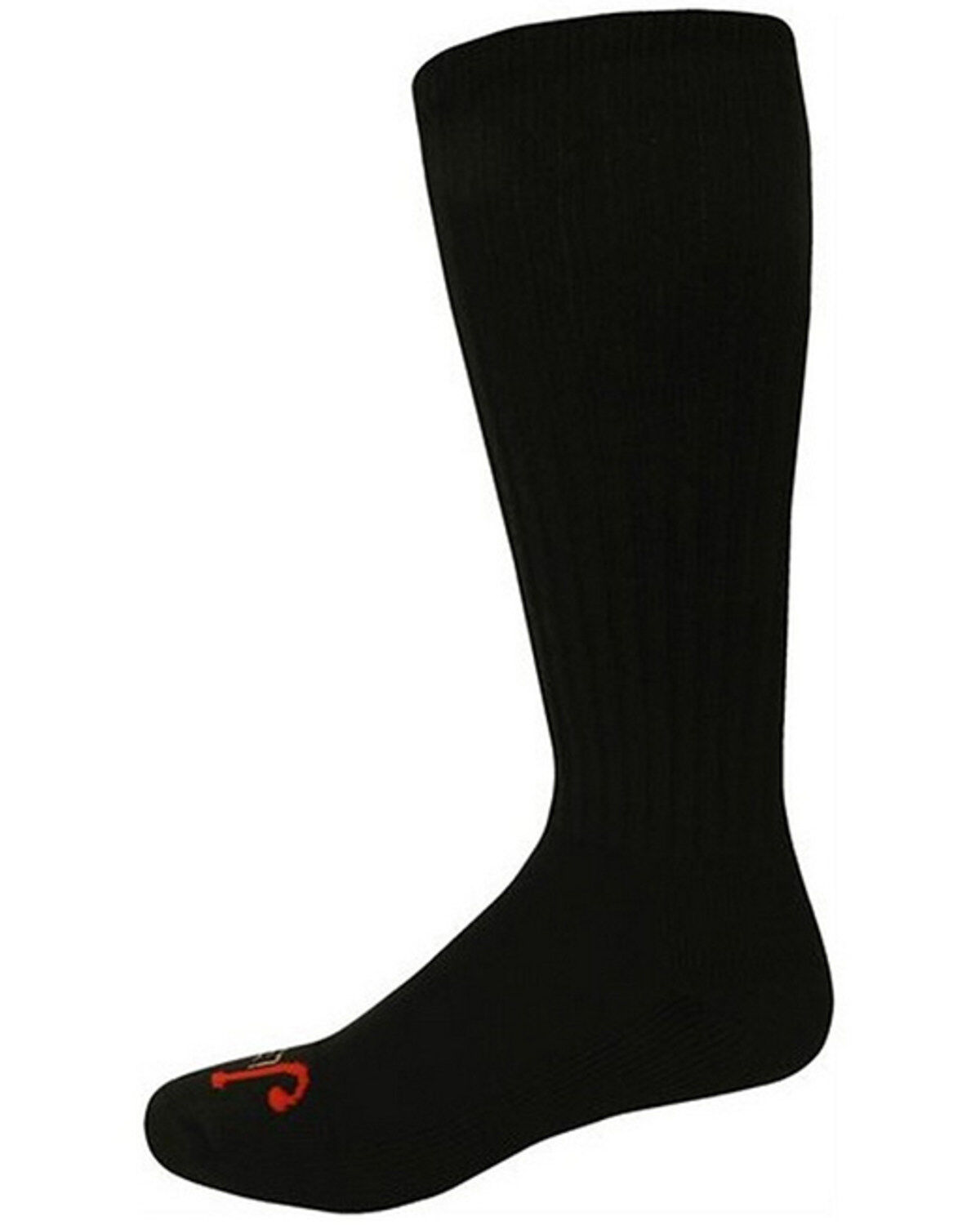 Image #1 - Justin Men's Half Cushion Cotton Sock Pack - 3 Piece, Black, hi-res