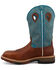 Image #3 - Twisted X Men's Pull-On Work Boots - Alloy Toe , Turquoise, hi-res