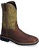 Image #1 - Justin Men's Stampede 11" Steel Toe Western Work Boots, Waxed Brn, hi-res