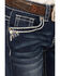 Image #2 - Shyanne Girls' Dark Wash Faux Flap Stretch Bootcut Jeans - bIG, Dark Wash, hi-res