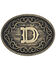 Image #1 - Montana Silversmiths Filigree Initial D Belt Buckle, Bronze, hi-res