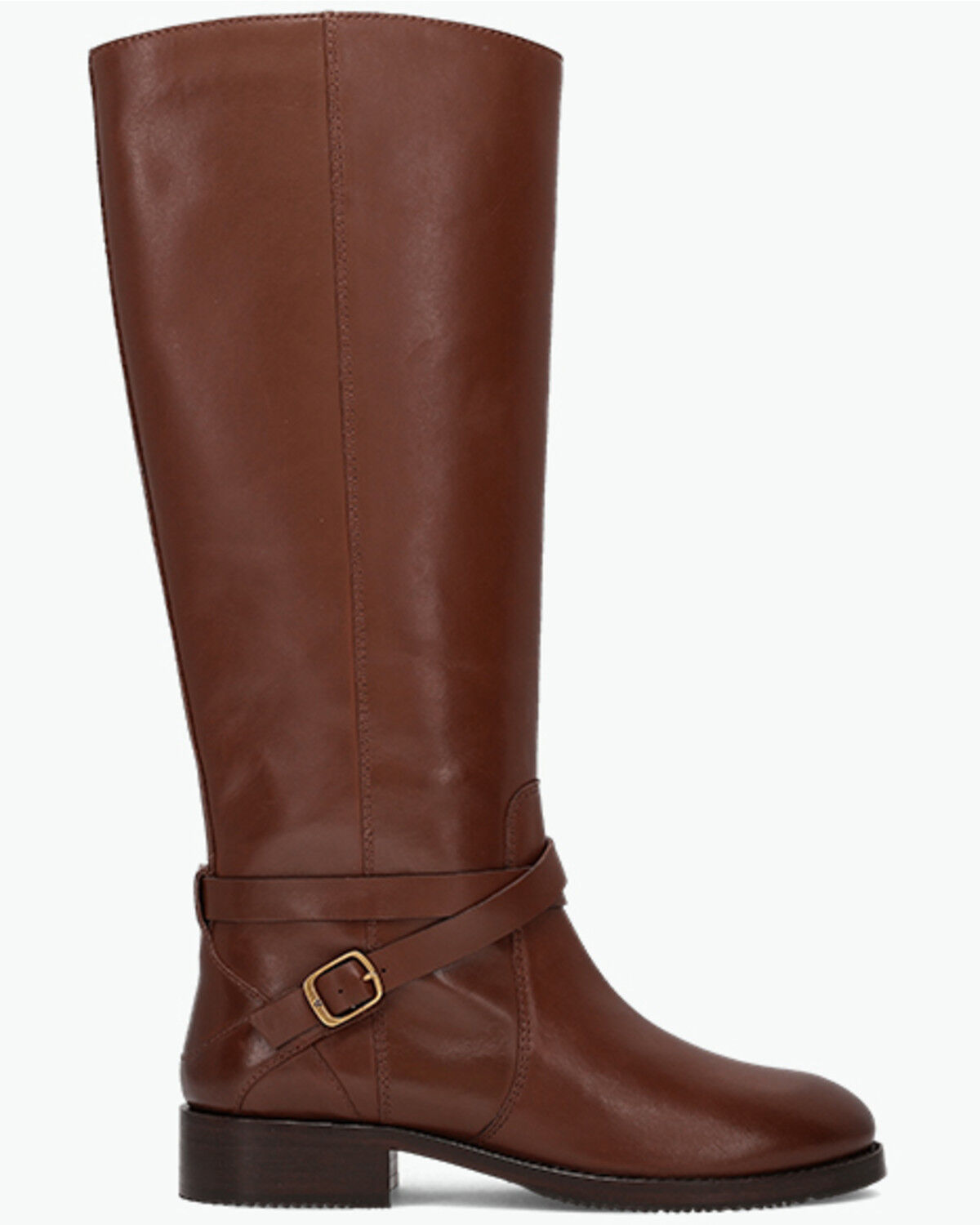 Image #2 - Frye Women's Melissa Belted Riding Fashion Boots - Round Toe, Brown, hi-res