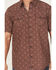 Image #3 - Moonshine Spirit&reg; Men's Lava Paisley Print Short Sleeve Snap Western Shirt, Red, hi-res