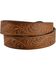 Image #2 - Justin Western Hand Tooled Leather Belt, Brown, hi-res