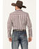 Image #4 - RANK 45&reg; Men's Railroad Geo Print Long Sleeve Button-Down Western Shirt, Grape, hi-res
