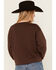 Image #4 - Cleo + Wolf Women's Embellished Sleeve Pullover Sweatshirt, Brown, hi-res