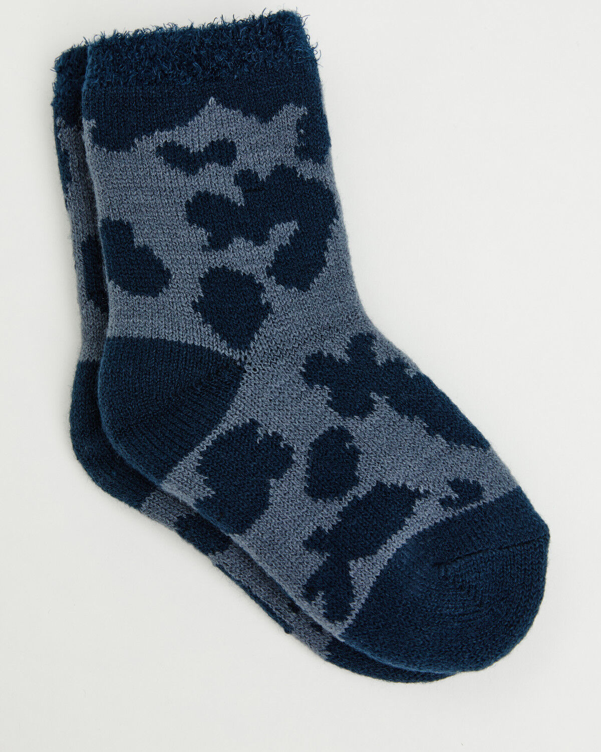 Boot Barn Boys' Briar Cow Print Socks, Navy, hi-res