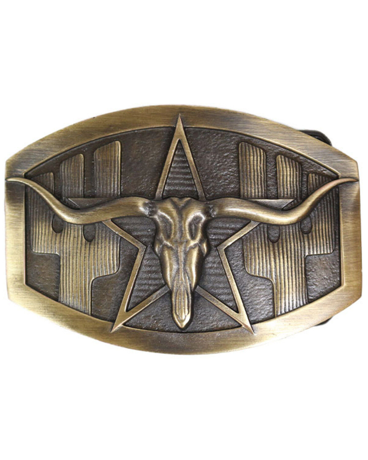 Cody James&reg; Long Horn Bronze Belt Buckle, Multi, hi-res
