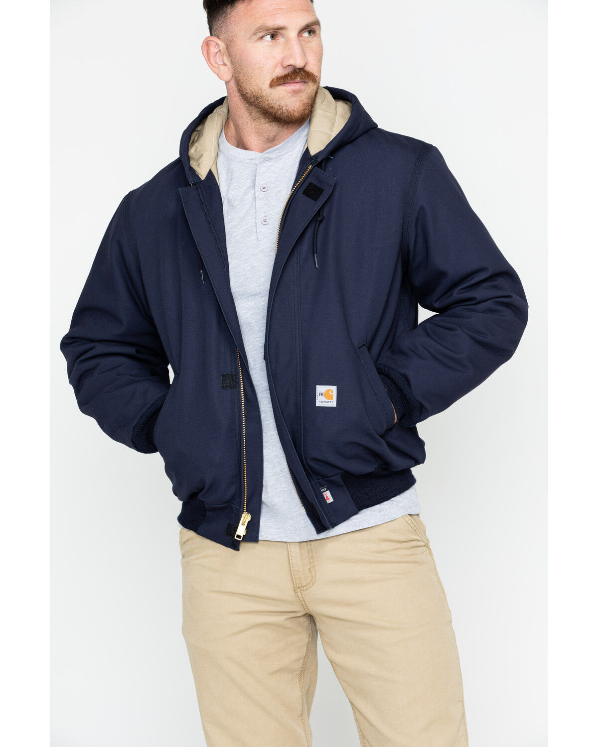 Image #1 - Carhartt Men's FR Work Jacket - Big, Navy, hi-res