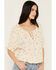 Image #2 - Wild Moss Women's Ditsy Floral Print Short Sleeve Shirt, Cream, hi-res