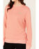 Image #3 - Carhartt Women's Tencel&trade; Fiber Series Relaxed Fit Sweatshirt, Coral, hi-res