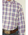 Image #3 - Ariat Boys' Boston Plaid Print Long Sleeve Button Down Western Shirt, White, hi-res