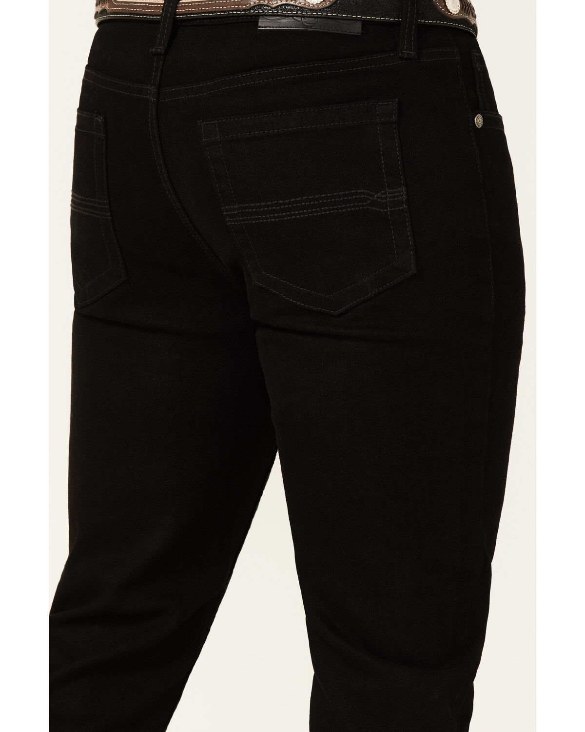 Image #4 - Cody James Men's Night Rider Wash Wyatt Slim Bootcut Stretch Denim Jeans, Black, hi-res