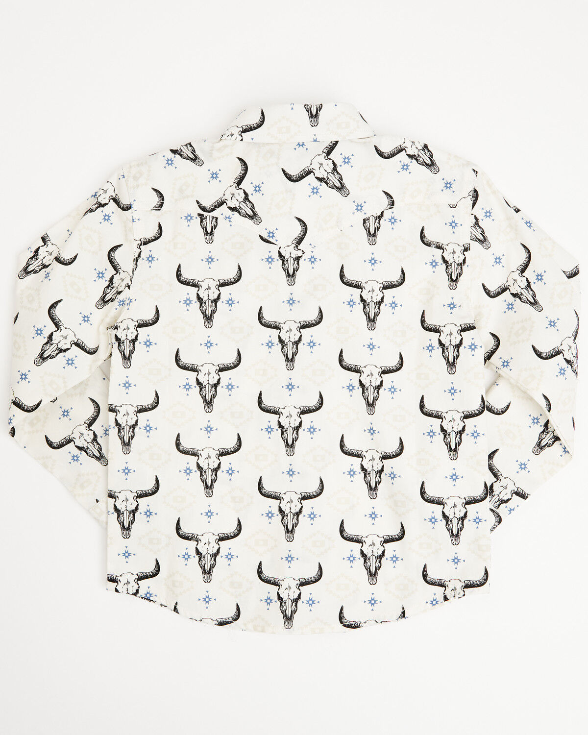 Image #3 - Cody James Toddler Boys' Prehistoric Bull Skull Print Long Sleeve Snap Western Shirt, Cream, hi-res