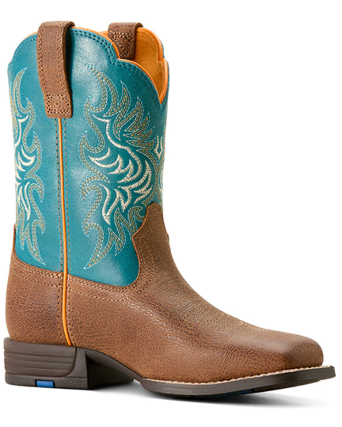Ariat Girls' Outrider Western Boots - Broad Square Toe, Brown, hi-res