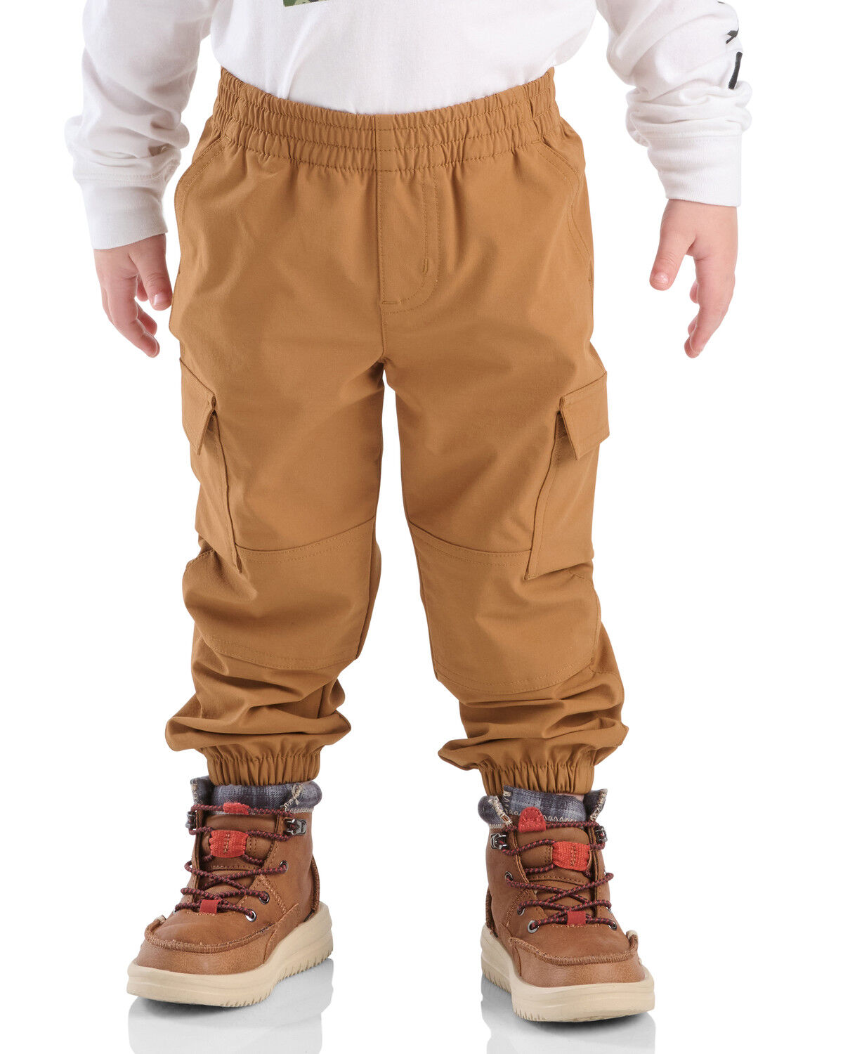 Image #1 - Carhartt Toddler Boys' Rugged Flex&reg; Cargo Joggers, Brown, hi-res