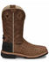 Image #2 - Justin Men's Derrickman Western Work Boots - Composite Toe, Camel, hi-res