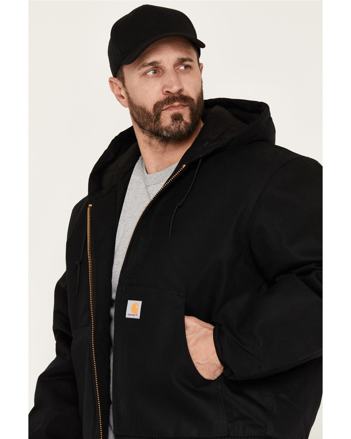 Image #2 - Carhartt Men's Flannel Lined Loose Fit Firm Duck Active Jacket - Big, , hi-res