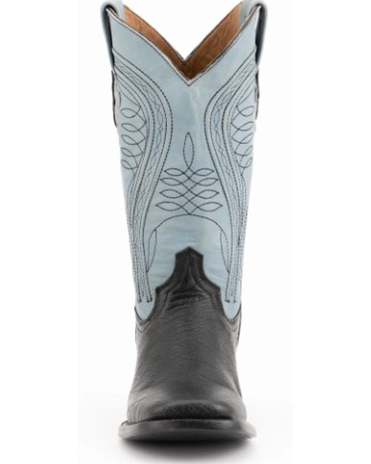 Image #7 - Ferrini Men's Smooth Quill Ostrich Exotic Boots - Broad Square Toe, Black, hi-res