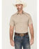 Image #1 - Cody James Men's Grill And Greet Geo Print Short Sleeve Button-Down Stretch Western Shirt - Tall, Tan, hi-res