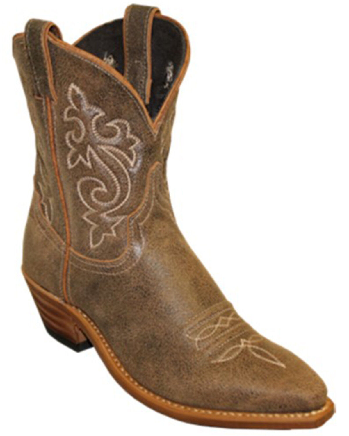 Image #1 - Abilene Women's Western Booties - Snip Toe, Brown, hi-res