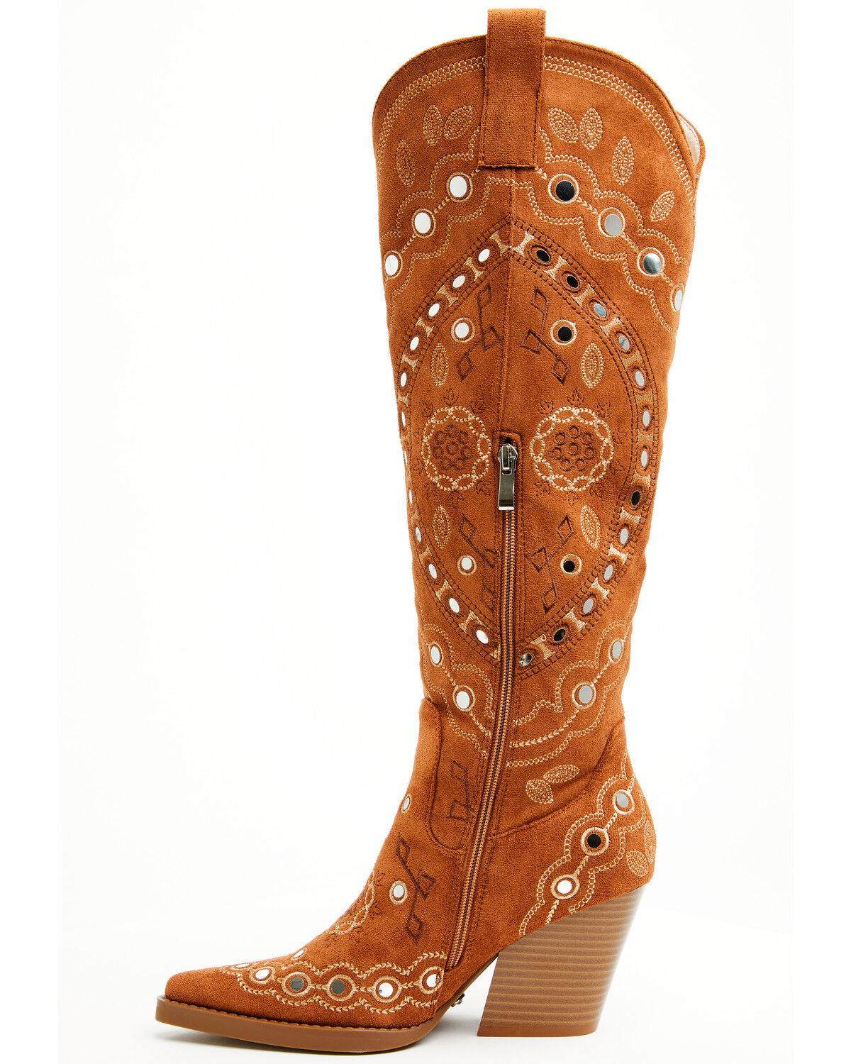 Image #3 - Azalea Wang Women's Aamina Tall Western Boots - Round Toe, Tan, hi-res