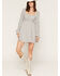 Image #1 - Cleo + Wolf Women's Plaid Print Ruffle Long Sleeve Mini Dress, Blue, hi-res