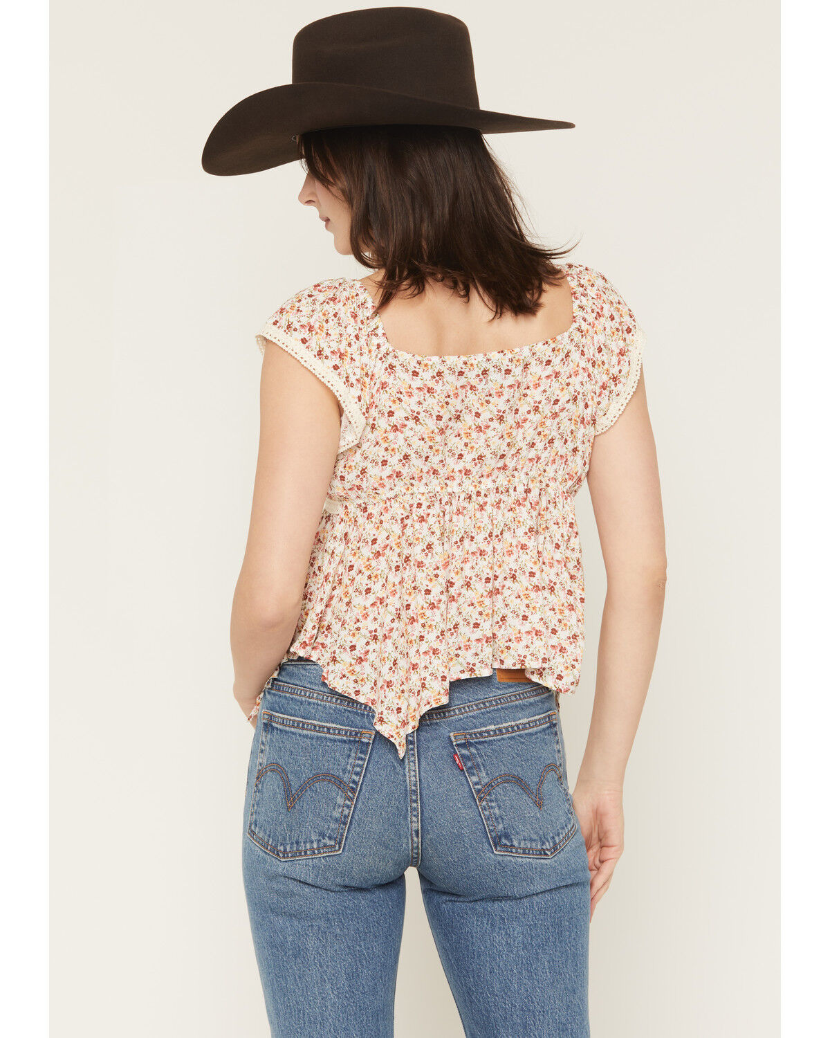 Image #4 - Wild Moss Women's Ditsy Floral Print Short Sleeve Shirt, Multi, hi-res