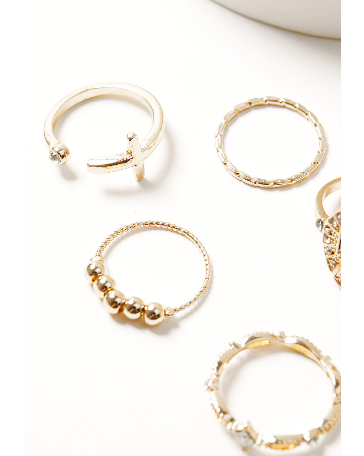 Image #4 - Shyanne Women's Layered Ring Set - 8 Piece, Gold, hi-res