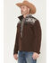 Image #2 - RANK 45&reg; Men's Cheneka 2.0 Colorblock Southwestern Print Softshell Jacket, Brown, hi-res