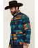 Image #2 - RANK 45&reg; Men's Twill Southwestern Print Jacket, Dark Blue, hi-res