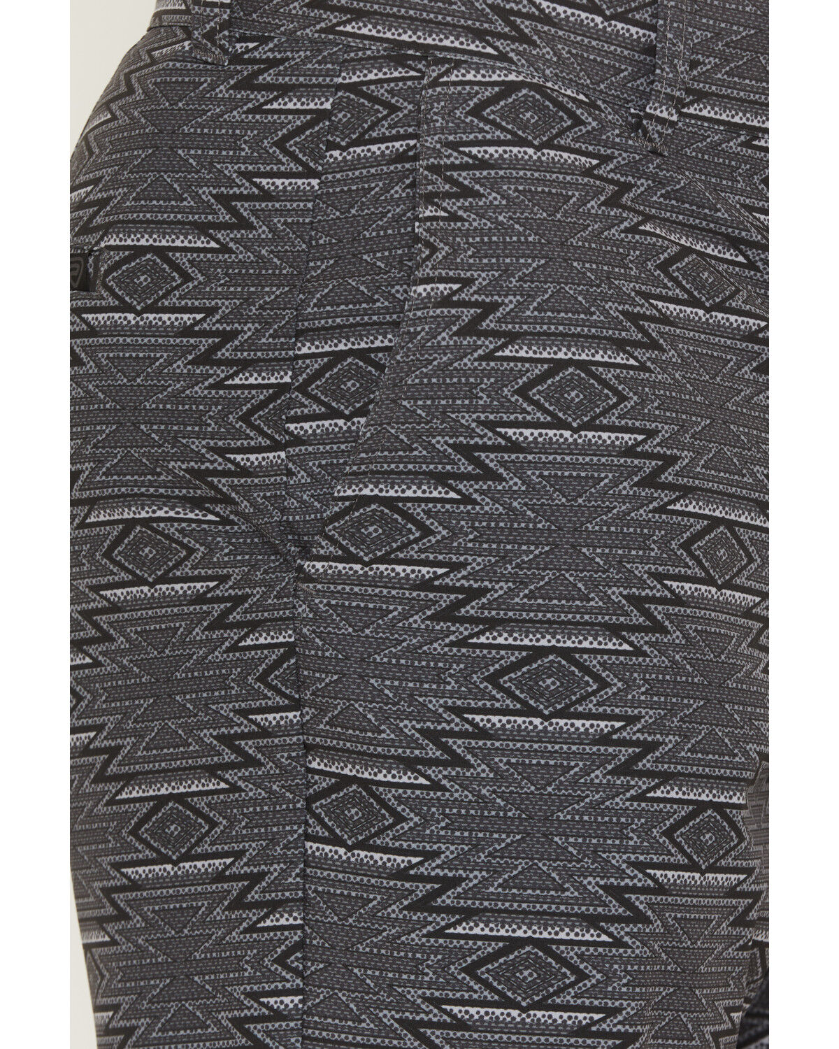 Image #2 - Rock & Roll Denim Men's 8" Southwestern Print Stretch Chino Shorts, Charcoal, hi-res