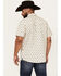 Image #4 - Moonshine Spirit Men's Groove Geo Print Short Sleeve Snap Western Shirt , White, hi-res