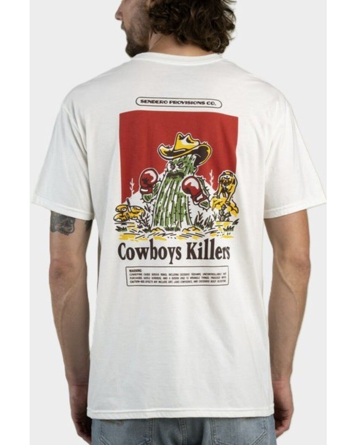 Sendero Provisions Men's Cowboy Killers Short Sleeve Graphic T-Shirt, White, hi-res