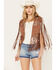 Image #1 - Idyllwind Women's Ennis Suede Crochet Vest, Brown, hi-res