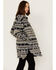 Image #2 - Cripple Creek Women's Southwestern Stripe Print Shacket, Grey, hi-res