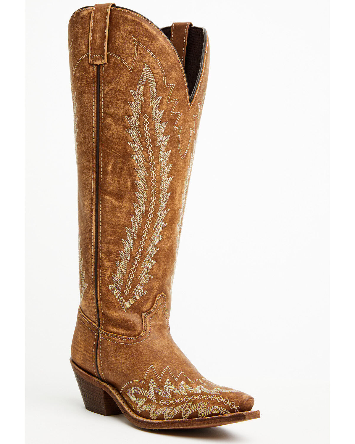 Laredo Women's Roxelle Tall Western Boots - Snip Toe, Honey, hi-res