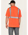 Image #4 - Hawx Men's Hi-Vis Reflective Short Sleeve Work T-Shirt, Orange, hi-res