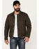 Image #1 - Brothers and Sons Men's Chambers Trucker Water Repellent Snap Zip Jacket, Dark Brown, hi-res