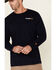 Image #3 - Wrangler FR Men's Flag Back Graphic Long Sleeve Work T-Shirt - Big , Navy, hi-res