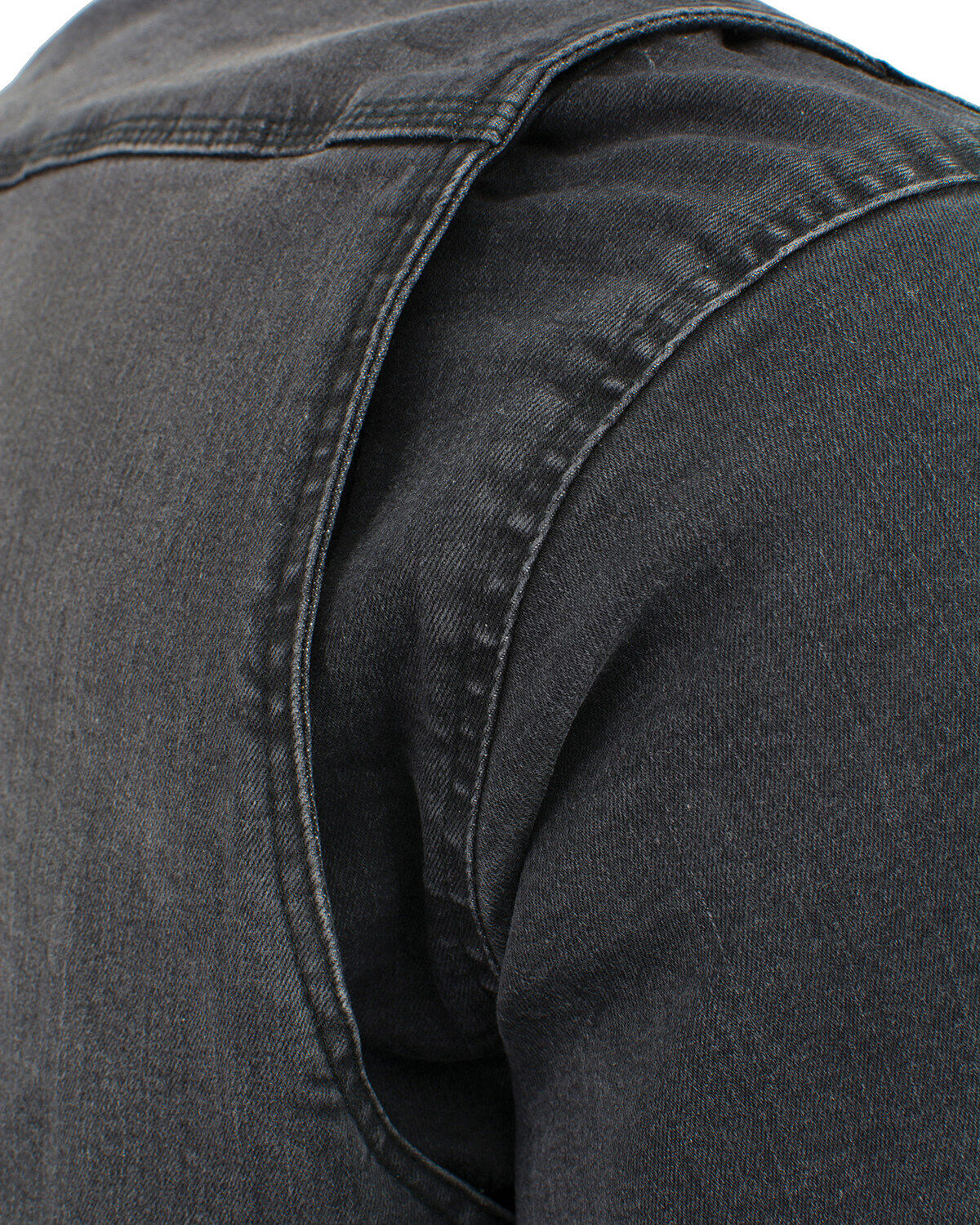 Image #5 - Milwaukee Performance Men's Denim Biker Shirt, Black, hi-res