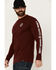 Image #1 - Troll Co Men's Grit Logo Long Sleeve Graphic Shirt , Maroon, hi-res