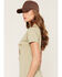 Image #2 - Troll Co Women's Juno Short Sleeve Graphic Work Tee, Beige, hi-res