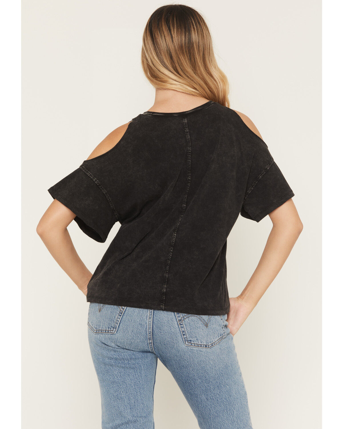 Image #4 - White Crow Women's Hang Tight Cold Shoulder Short Sleeve Graphic Tee, Black, hi-res