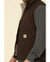 Image #4 - Carhartt Men's Dark Brown Washed Duck Sherpa Lined Mock Neck Loose Fit Work Vest , Dark Brown, hi-res