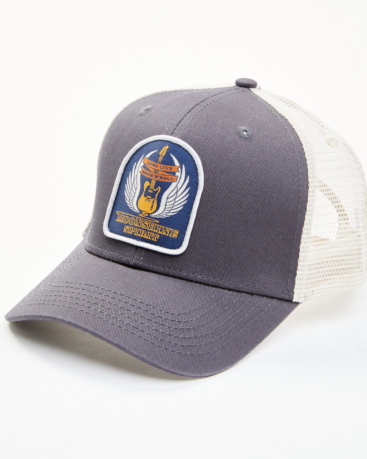 Moonshine Spirit&reg; Men's Guitar Wings Patch Mesh-Back Ball Cap, Grey, hi-res