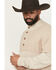 Image #2 - Cinch Men's Solid Button-Down Sweater, Cream, hi-res