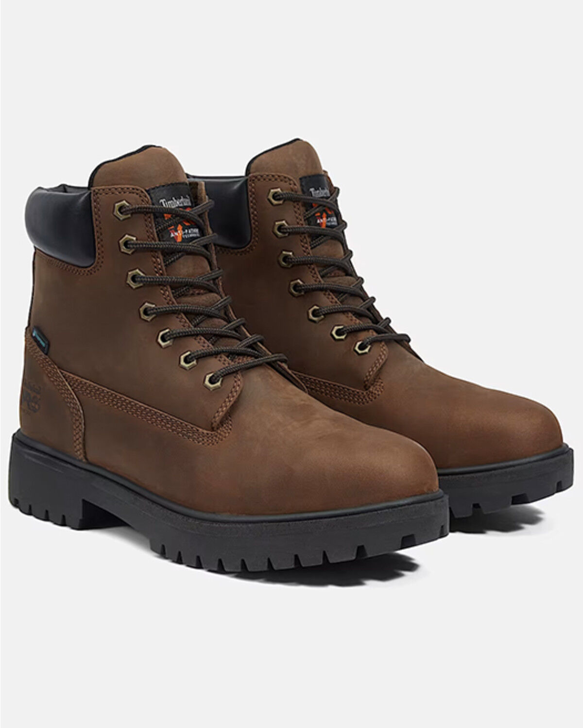 Timberland PRO Men's 6" Direct Attach Waterproof Work Boots - Steel Toe, Brown, hi-res